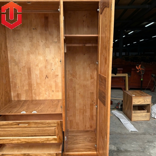 TỦ ÁO HƯƠNG XÁM 4 CÁNH - TUYỆT VỜI CHO KHÔNG GIAN PHÒNG NGỦ CỦA BẠN