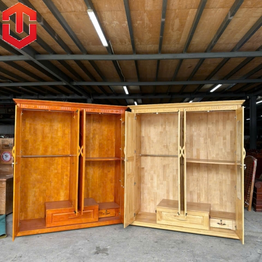 TỦ ÁO GỖ THÔNG 4 CÁNH