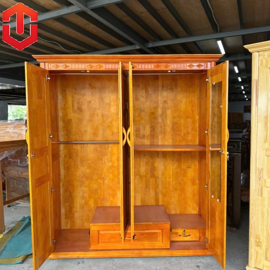 TỦ ÁO GỖ THÔNG 4 CÁNH