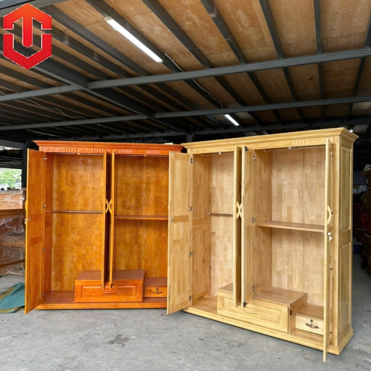 TỦ ÁO GỖ THÔNG 4 CÁNH