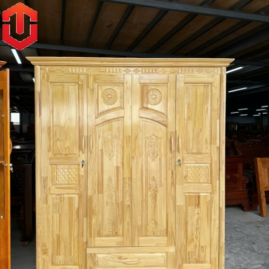 TỦ ÁO GỖ THÔNG 4 CÁNH