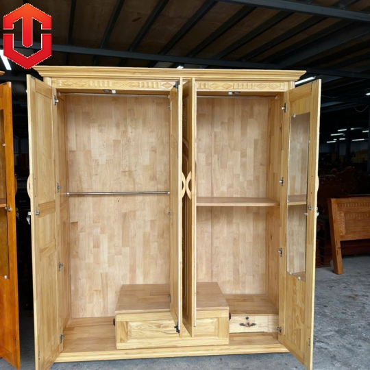 TỦ ÁO GỖ THÔNG 4 CÁNH