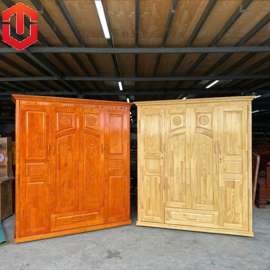 TỦ ÁO GỖ THÔNG 4 CÁNH