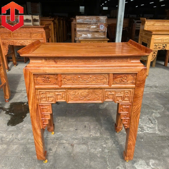 BÀN CÚNG HƯƠNG ĐÁ CHẠM SEN 1M07