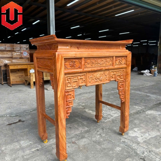 BÀN CÚNG HƯƠNG ĐÁ CHẠM SEN 1M07