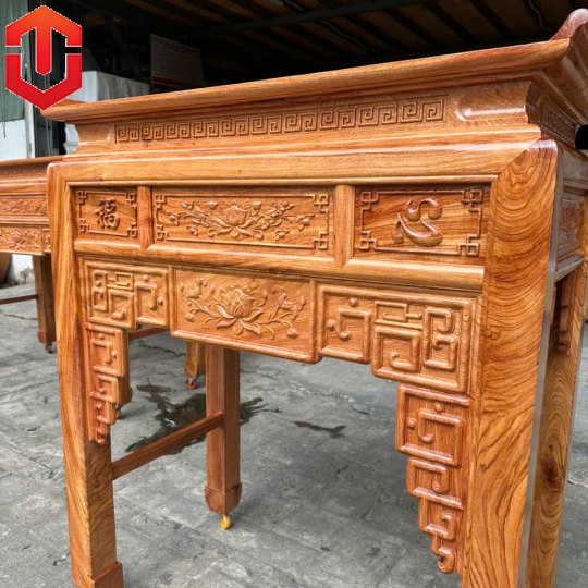 BÀN CÚNG HƯƠNG ĐÁ CHẠM SEN 1M07