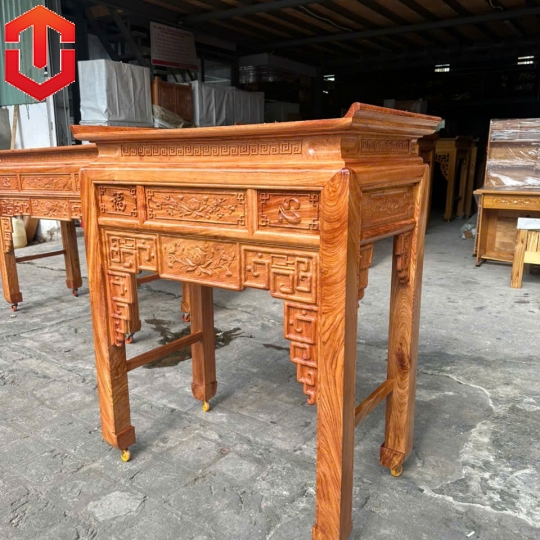 BÀN CÚNG HƯƠNG ĐÁ CHẠM SEN 1M07