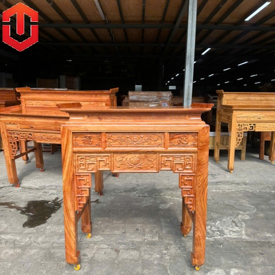 BÀN CÚNG HƯƠNG ĐÁ CHẠM SEN 1M07